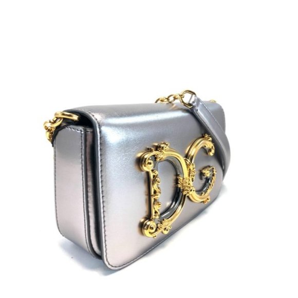 DOLCE And GABBANA DG Girls Small Metallic Napa Shoulder Bag - Picture 3 of 16